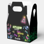 Lasst uns verrückten NeonGeburtstag glühen Geschenkschachtel (Geöffnet)