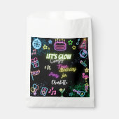 Lasst uns verrückten NeonGeburtstag glühen Geschenktütchen (Vorderseite)