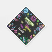 Lasst uns verrückten NeonGeburtstag glühen Serviette (Ecke)