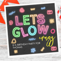 Lasst uns verrücktes Neon glühendes Laser-Party le