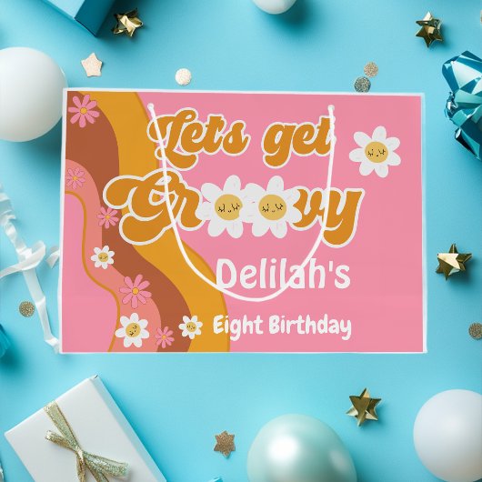 Lasst uns Vintagen Geburtstag erfrischend feiern Große Geschenktüte