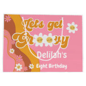 Lasst uns Vintagen Geburtstag erfrischend feiern Große Geschenktüte (Rückseite)