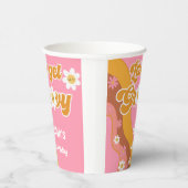 Lasst uns Vintagen Geburtstag erfrischend feiern Pappbecher (Rechts)