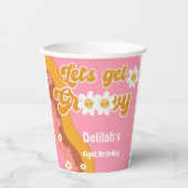 Lasst uns Vintagen Geburtstag erfrischend feiern Pappbecher (Vorderseite)