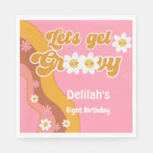 Lasst uns Vintagen Geburtstag erfrischend feiern Serviette (Vorderseite)