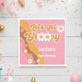 Lasst uns Vintagen Geburtstag erfrischend feiern Serviette