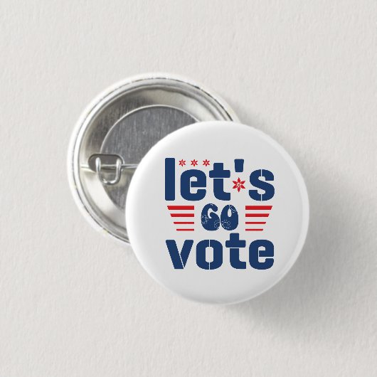 Lasst uns wählen gehen button (Vorne & Hinten)
