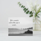 Lasst uns wander postkarte (Stehend Vorderseite)