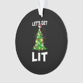 Lasst uns Weihnachten aufleuchten Ornament (Vorderseite)