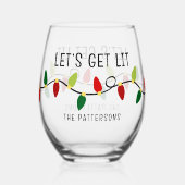 Lasst uns Weihnachten genießen Weinglas Ohne Stiel (Vorderseite)