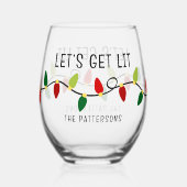 Lasst uns Weihnachten genießen Weinglas Ohne Stiel (Rückseite)