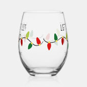 Lasst uns Weihnachten genießen Weinglas Ohne Stiel (Links)