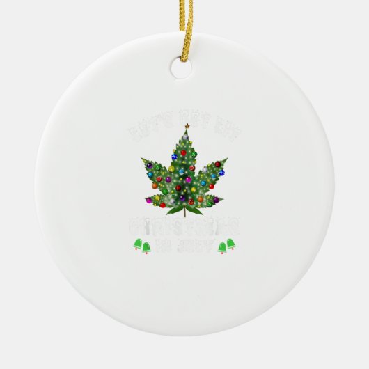 Lasst uns Weihnachten im Juli Weihnachtsbaum bekom Keramik Ornament (Vorne)