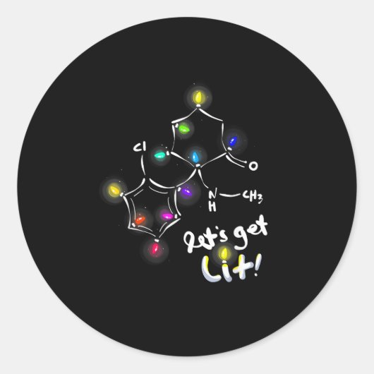Lasst uns Weihnachten Ketamin holen Runder Aufkleber (Vorderseite)