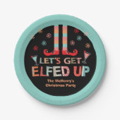 Lasst uns Weihnachten Party Elf erledigen Pappteller (Vorderseite)