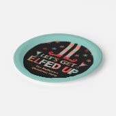 Lasst uns Weihnachten Party Elf erledigen Pappteller (Schrägansicht)