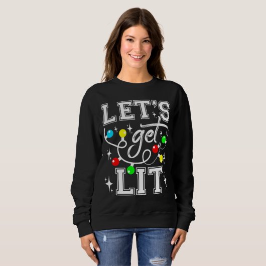 Lasst uns Weihnachten Party Funny - Weihnachten Li Sweatshirt (Vorne ganz)