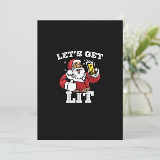 Lasst uns Weihnachten trinken Bier Weihnachten. (Stehend Vorderseite)