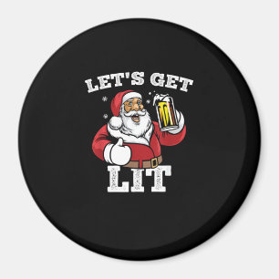 Lasst uns Weihnachten trinken Bier Weihnachten. Magnet
