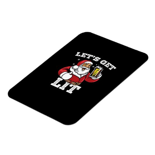 Lasst uns Weihnachten trinken Bier Weihnachten. Magnet (Linke Seite)