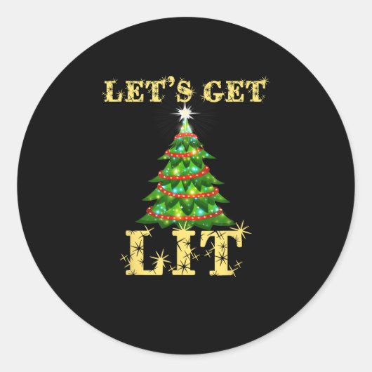 Lasst uns Weihnachten trinken lassen Runder Aufkleber (Vorderseite)