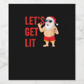 Lasst uns Weihnachten Weihnachten genießen Weinetikett (Einzelnes Label)