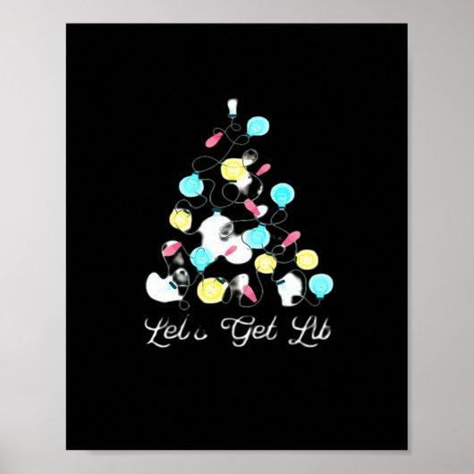 Lasst uns Weihnachten Weihnachten Lights Funny Pun Poster (Vorne)