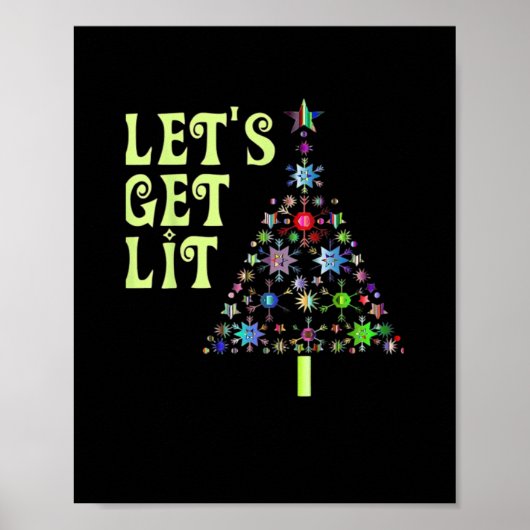 Lasst uns Weihnachts-Funny-Design bekommen Poster (Vorne)