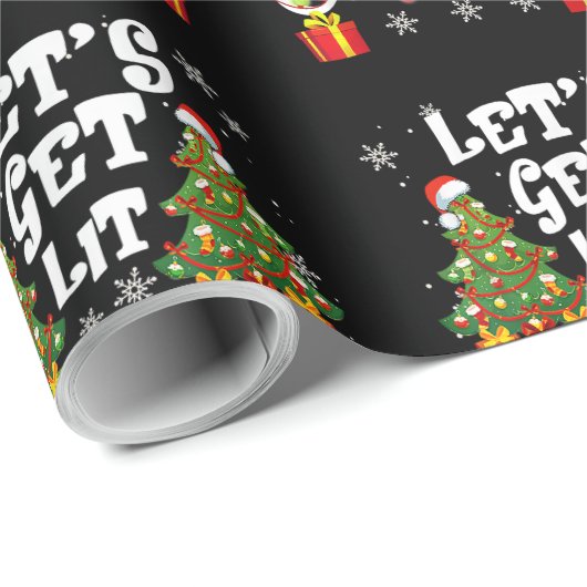 Lasst uns Weihnachts-Lichter Funny Familie Ugly X Geschenkpapier (Rolleneckpunkt)