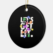 Lasst uns Weihnachts-Outfit Classic holen Keramik Ornament (Links)