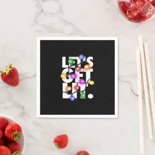 Lasst uns Weihnachts-Outfit Classic holen Serviette (Beispiel)