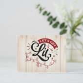 Lasst uns Weihnachts-Party einladen | Postkarte (Stehend Vorderseite)