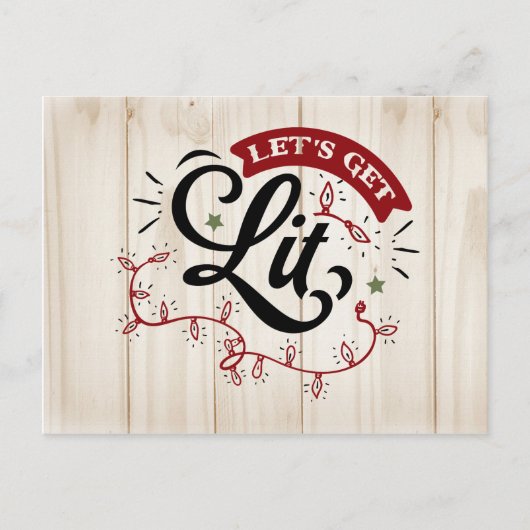 Lasst uns Weihnachts-Party einladen | Postkarte (Vorderseite)