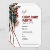 Lasst uns Weihnachts-Party Einladung einladen (Vorne/Hinten)