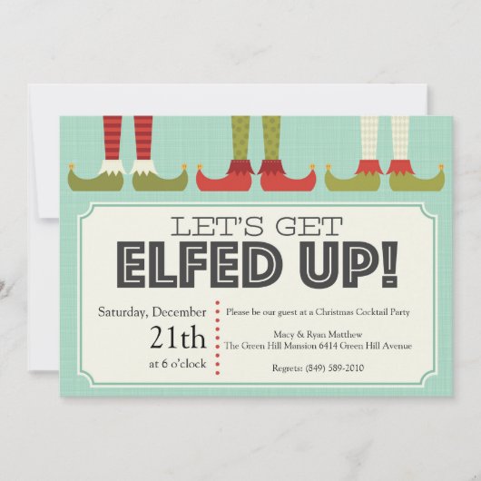 Lasst uns Weihnachts-Party Einladung erledigen (Vorderseite)