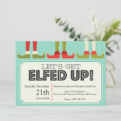 Lasst uns Weihnachts-Party Einladung erledigen (Stehend Vorderseite)