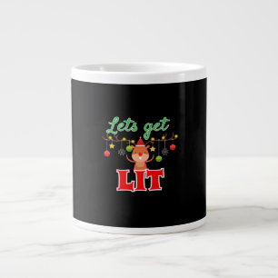 Lasst uns Weihnachts-Rentier-Funny holen Jumbo-Tasse