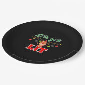 Lasst uns Weihnachts-Rentier-Funny holen Pappteller (Schrägansicht)