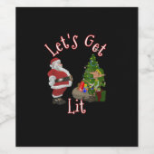 Lasst uns Weihnachts-Weihnachtsbaumdesign bekommen Weinetikett (Einzelnes Label)