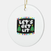Lasst uns Weihnachtsbaum Merry Funny Jokes Sat. Keramik Ornament (Links)