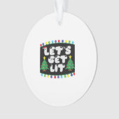 Lasst uns Weihnachtsbaum Merry Funny Jokes Sat. Ornament (Vorderseite)