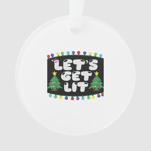 Lasst uns Weihnachtsbaum Merry Funny Jokes Sat. Ornament (Vorderseite)