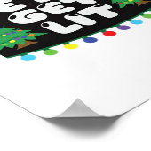 Lasst uns Weihnachtsbaum Merry Funny Jokes Sat. Poster (Ecke)