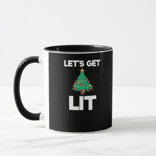 Lasst uns Weihnachtsbaum trinken gehen Tasse (Links)