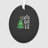 Lasst uns Weihnachtsbaumleuchten Funny Classic seh Ornament (Vorderseite)