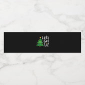 Lasst uns Weihnachtsbaumleuchten Funny Classic seh Wasserflaschenetikett (Einzelnes Label)