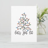 Lasst uns Weihnachtsbaumleuchten klassisch bekomme Feiertagskarte (Stehend Vorderseite)