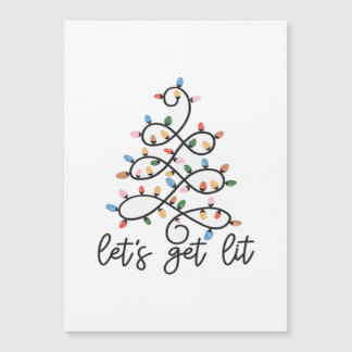 Lasst uns Weihnachtsbaumleuchten klassisch bekomme Magnetkarte