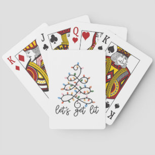 Lasst uns Weihnachtsbaumleuchten klassisch bekomme Spielkarten