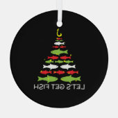 Lasst uns Weihnachtsdesign für den 25. Dezember be Ornament Aus Glas (Rückseite)